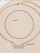 Mama Anhänger Halskette - Schmuck Geschenk, Farbe Gold