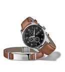 Armbanduhr Boss Skymaster Herren Chronograph Quarz Uhr Leder Braun HB1570097