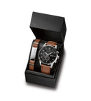 Armbanduhr Boss Skymaster Herren Chronograph Quarz Uhr Leder Braun HB1570097