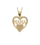 Halskette Mama Anhänger - Schmuck Geschenk, Farbe Gold