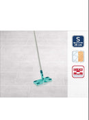 Leifheit Bodenwischer Clean & Away mit Click System zur Trockenreinigung mit Staubtüchern, Wischmopp mit 1,3 m Teleskopstiel, Wischer mit 360°-Gelenk, Staubwischer mit Tucheklemmen